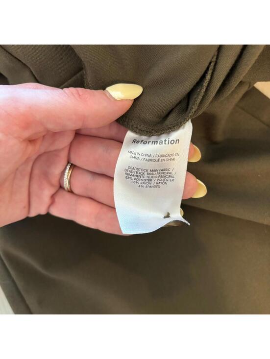 Reformation Terra Jumpsuit Olive Green Women’s Size 6 Office Workwear Wide Leg - Picture 8 of 8